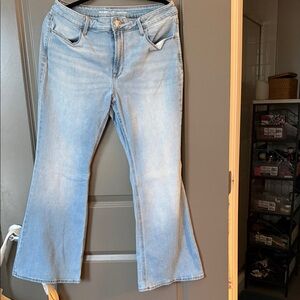 Old Navy Light Blue Flare Jeans high rise wow flare